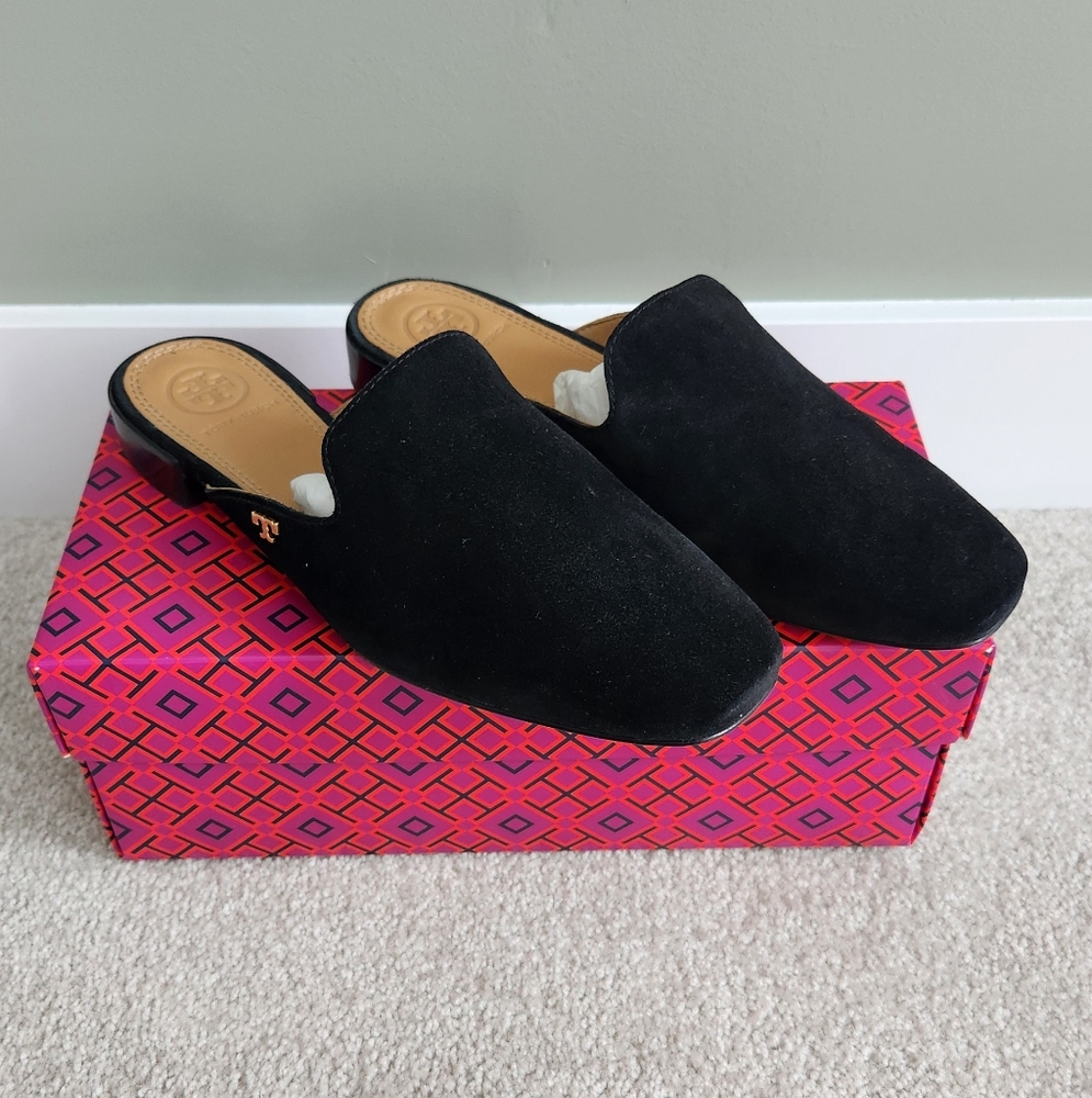 Black Suede Women's Mules